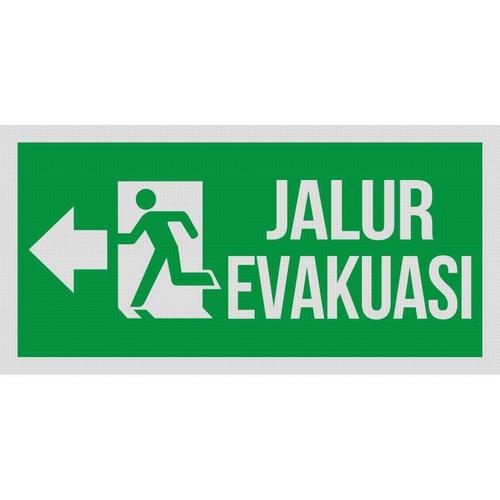 Jual Safety Sign Jalur Arah Evakuasi Glow in The Dark Kota Bekasi