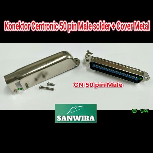 Jual Konektor Centronic 50 pin Male solder + Cover Metal - Jakarta ...