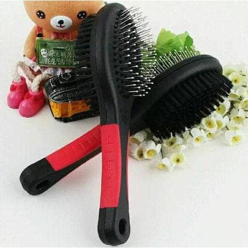 Foto Produk Double Pet Brush / Sisir Grooming Anjing Kucing 2 in 1 dari buncis shop01