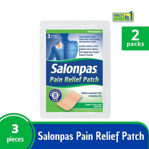 Foto Produk SALONPAS TWINPACK - Pain Relief Patch Pereda Nyeri isi 3 dari Hisamitsu