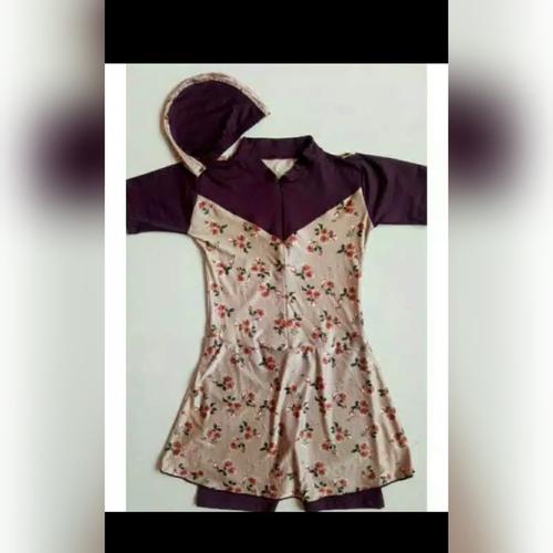 Foto Produk baju renang wanita/perempuan dewasa dan remaja pendek pakai topi dari sakinahbusana