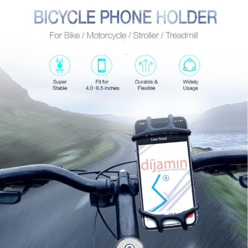 Foto Produk Universal Phone Holder Dudukan Penyangga HP di Sepeda Motor - Non Rotating dari dijamin oke