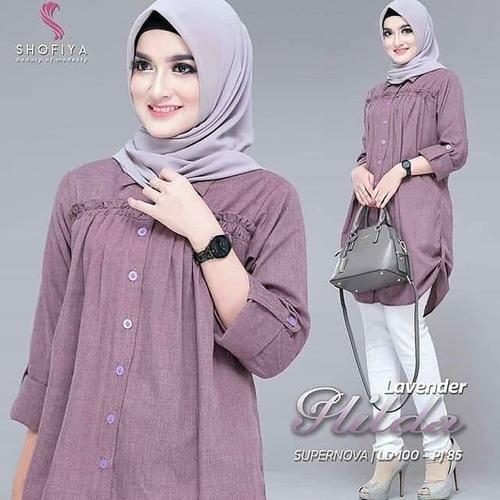 Foto Produk baju tunik muslik wanita terbaru / hilda tunik / atasan murah grosir dari Senshi group store bdg