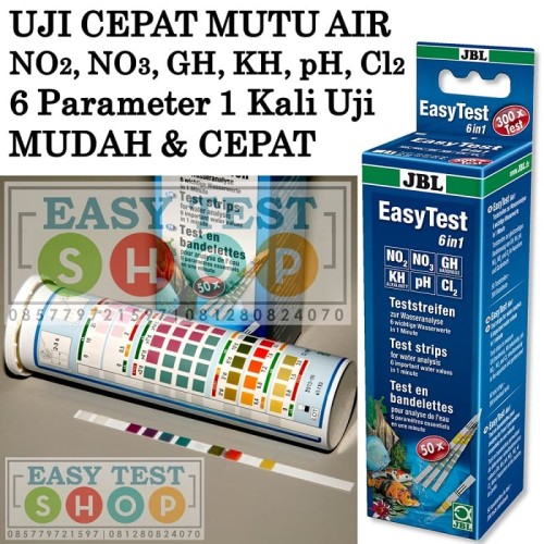 Gambar JBL Easy Test 6in1 NO2 NO3 GH KH pH Cl2 Tes Kit - Testkit Cek Mutu Air dari Sooper Shop Kab. Brebes Tokopedia