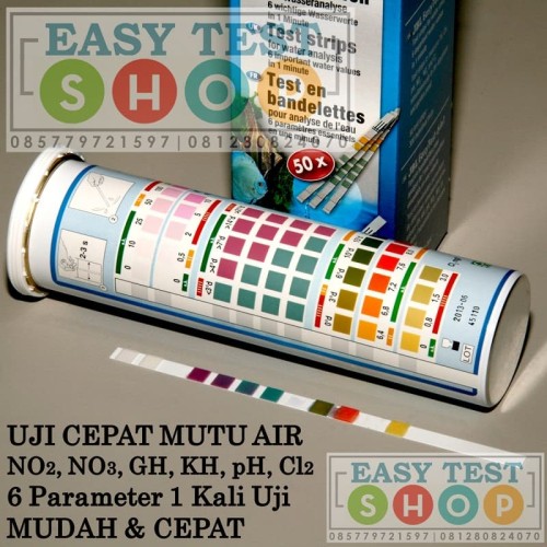 Gambar JBL Easy Test 6in1 NO2 NO3 GH KH pH Cl2 Tes Kit - Teskit Cek Mutu Air dari Sooper Shop Kab. Brebes Tokopedia