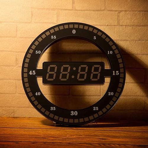 Jual Creative Mute Hanging Wall Clock Digital LED DisplayHC012
