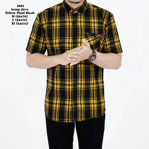 Jual Baju Kemeja Flanel Lengan Pendek Pria Hem Cowok Flannel Hitam Kerja Kota Surabaya Veliza Outfit Tokopedia