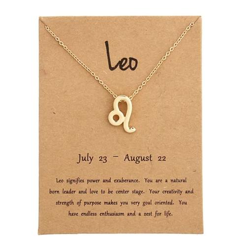 Foto Produk Exclusive! Kalung Zodiak Leo Model Zodiac Wanita Emas Hadiah Pacar dari Noe.id