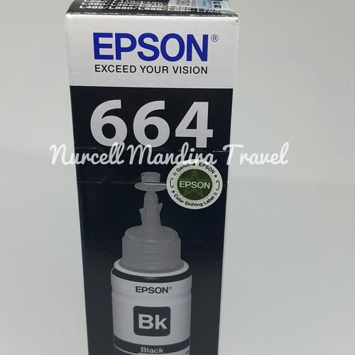 Jual TINTA EPSON ORIGINAL L100 L110 BLACK KODE T664 - Kab. Mojokerto -  NURCELL MANDIRA TRAVEL | Tokopedia