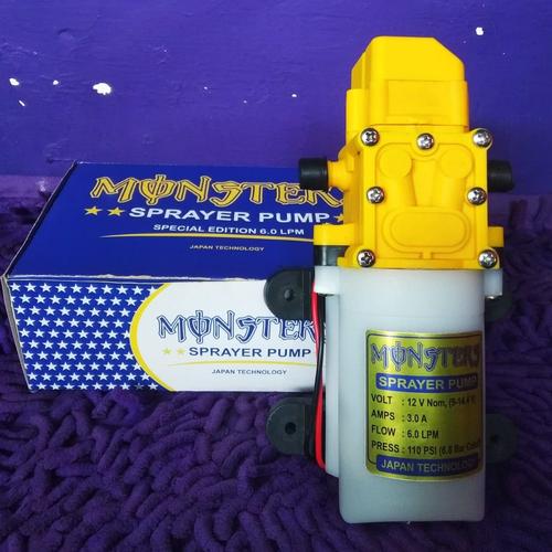 Foto Produk Dinamo Pompa Air DC 12V 4A 110psi Monster 12 V 4 A 110 Psi Mesin Spray dari Purotani.ID