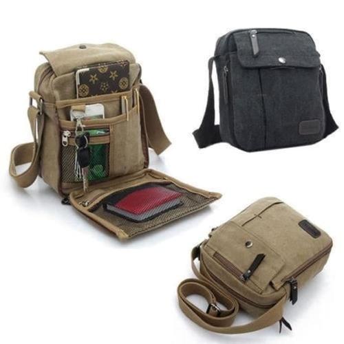 Foto Produk Tas Selempang Pria Kanvas B530 - Hitam FLASH SALE dari maura fam