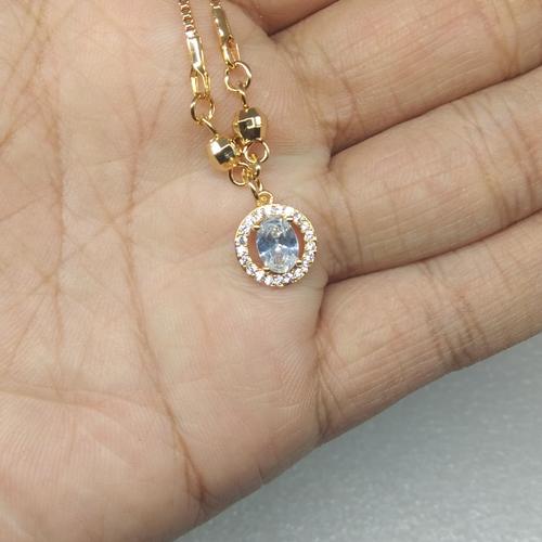 Foto Produk KALUNG WANITA LAPIE EMAS LIONTIN BULAT JS021 dari tazmania46