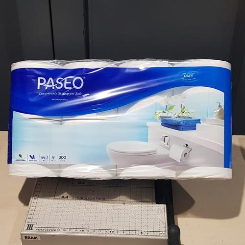 Foto Produk Toilet Tissue Paseo Bathroom Roll Extra Soft 300 Sheets 3 ply x 8 roll dari Caliesta E-Shop