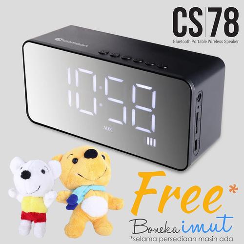 Foto Produk Speaker Bluetooth Jam Alarm Radio FM TF Card Mirror Comson CS 78 dari DRoyal Shop Pusat