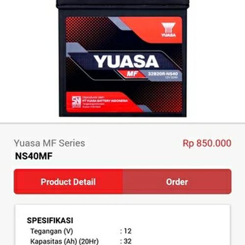 Foto Produk Aki accu mobil 34B19L 34b19l honda jazz city freed brio mobilio brv dari mobil part shop