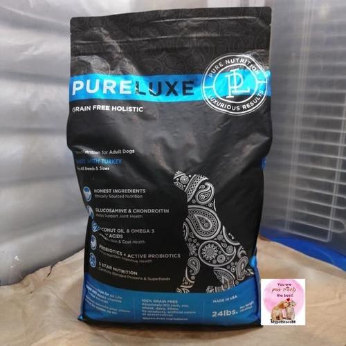 Jual Dog Food Pureluxe Grain Free Holistic Adult Turkey 10, 89kg