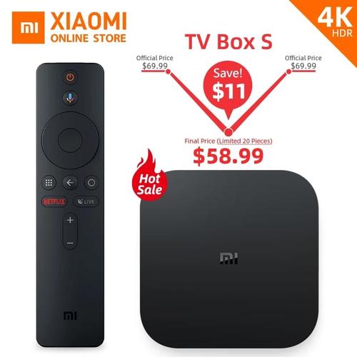 Foto Produk Versi Global Xiao Mi Mi Kotak S Smart TV Ultra HD 4K 2G 8G Android TV dari RainMillenium