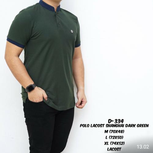 Jual Kaos Polo Lacoste Dark Green 