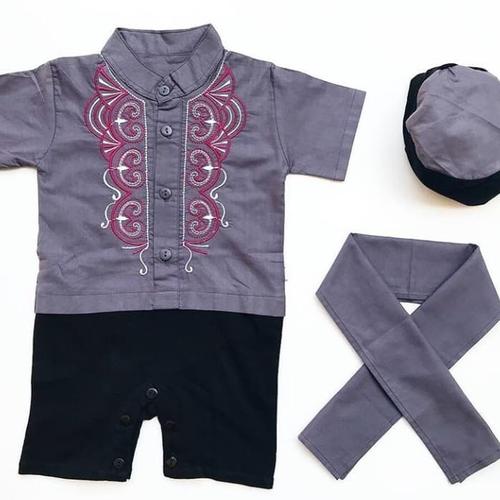Foto Produk Baju Koko Bordir Peci anak - baju koko bayi - baju muslim baby -noa dari babyclothingco