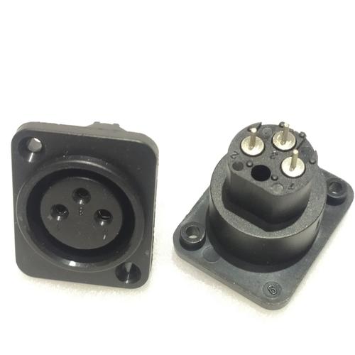 Foto Produk soket canon xlr female kaki lurus / soket canon body pvc kaki lurus dari muriaelektronik