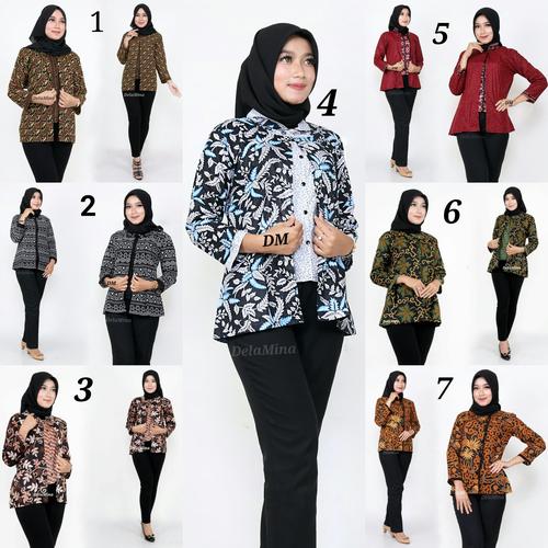 Foto Produk atasan batik wanita batik kantor model semi bolero DelaMina Batik dari DelaMinabatik
