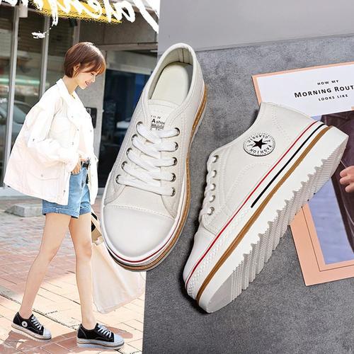 white thick sneakers