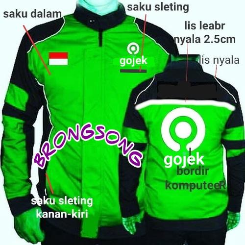 Foto Produk jaket gojek logo baru - Hijau, M dari BRONGSONK AWAX