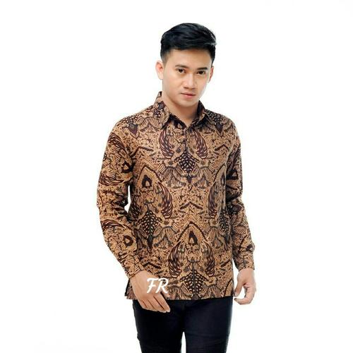 Jual Baju Batik Pria Kemeja Batik Lengan Panjang Cokelat M Kota Pekalongan Elsafaza Tokopedia