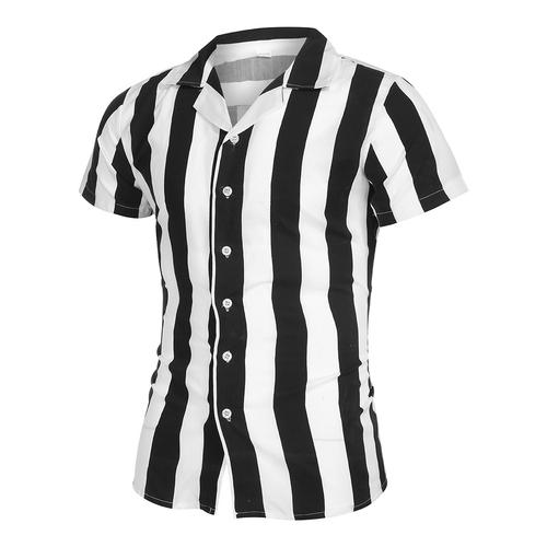 Summer Fashion Striped Shirt Mens HOT 