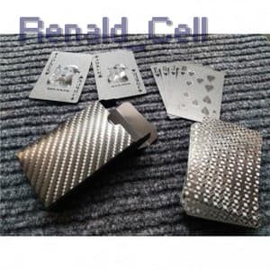 Foto Produk Kartu Poker Remi Plastik Anti Air Waterproof Model 2 K8356 Black dari renald_cell