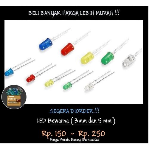 Jual Lampu LED DOF 3mm 5mm warna Merah Kuning Hijau Biru - Kecil Hijau ...