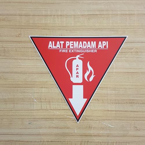 Jual SIGN STICKER LABEL K3 RAMBU SEGITIGA APAR PEMADAM 27X27X27CM ...