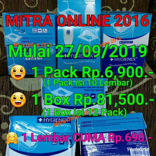 Foto Produk HYGIENEX Disposable Paper Toilet Seat Cover (1 BOX) dari Mitra Online 2016