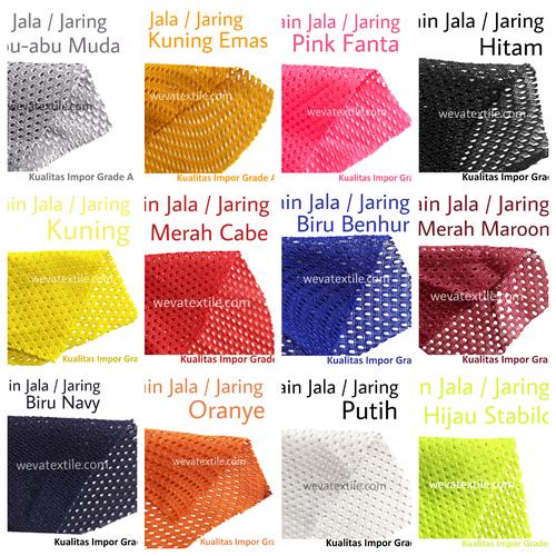 Foto Produk Bahan Kain Jala Kain Mesh Jaring Dalaman Jaket - perMeter dari Weva Garment Textile