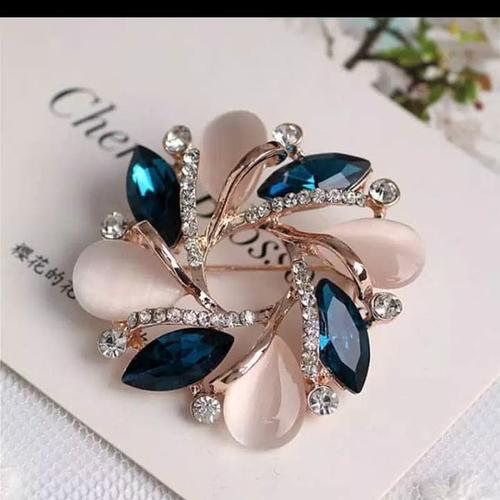 Foto Produk Pin Bros Bunga Besar Rhinestone Premium Mewah Untuk Jilbab Hijab Scarf dari Mafazzastore