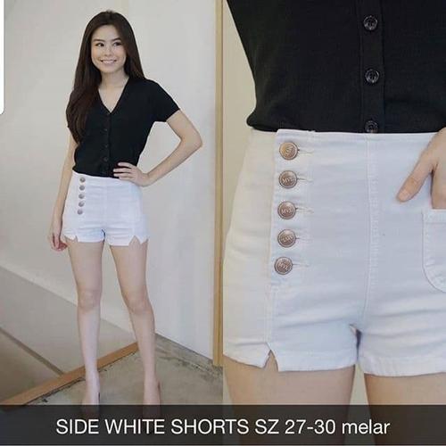Jual side white shorts - hot pants 
