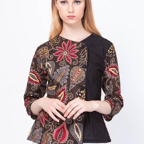 Foto Produk KEMEJA BATIK WANITA / BLOUSE BATIK WANITA / BAJU BATIK WANITA TK03 dari Lina Batik Distro