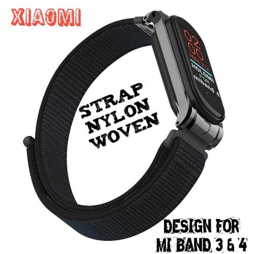 Foto Produk XIAOMI MI BAND 3 & 4 STRAP NYLON WOVEN WRISTBAND REPLACEMENT TALI JAM dari mecan shop