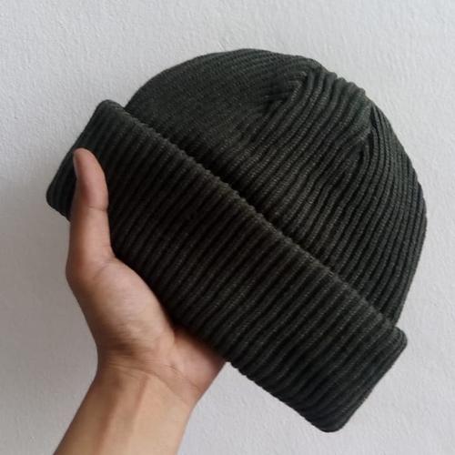 Promo short beanie hat skate hijau army 