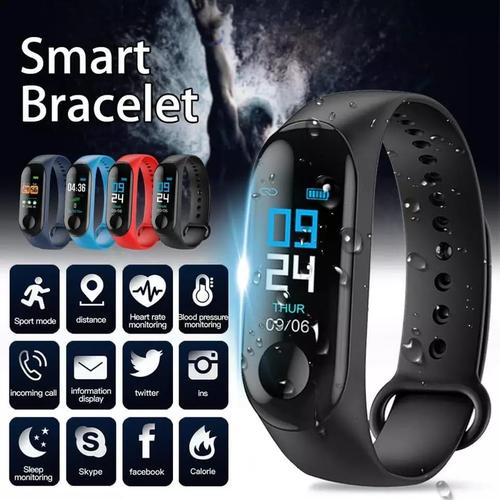 Foto Produk Jam M3 Smartband Waterproof Smart Watch Smart Band - Hitam dari Laku9