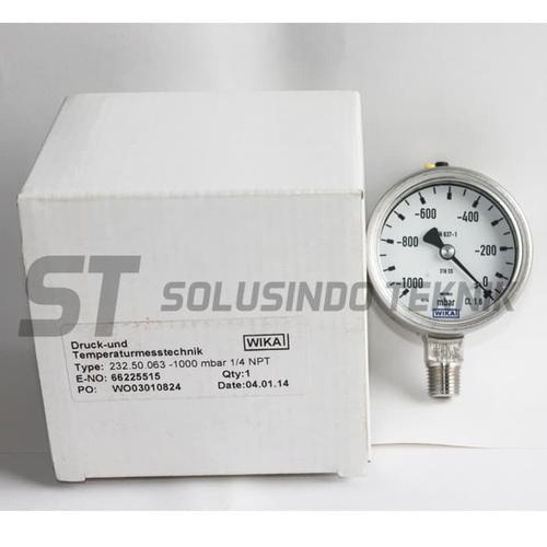 Jual Wika pressure gauge 232.50.063 Vacuum Range 1000 to 0 mbar