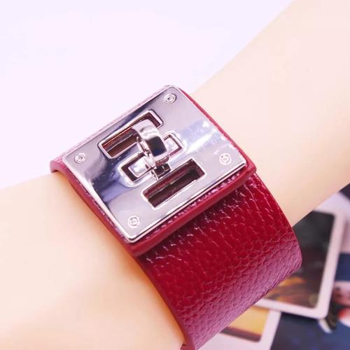 Foto Produk gelang European Fashion Punk Wide Leather Bracelets & Bangles - Putih dari kaladia
