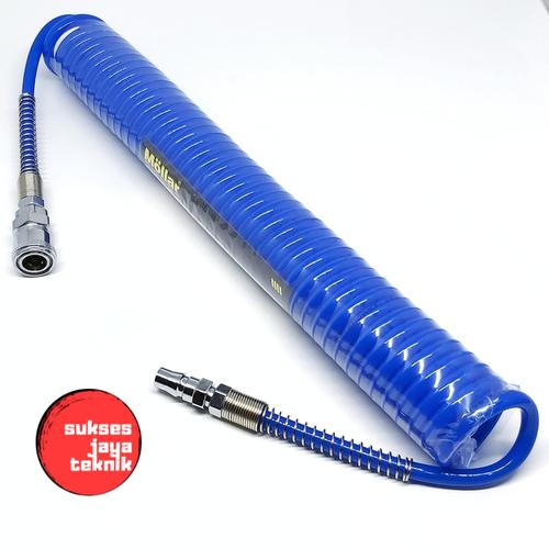 Foto Produk Mollar Recoil Hose 9 Meter - Selang Kompresor Spiral 9M dari sukses jaya teknik