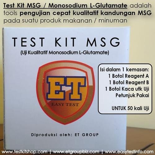 Gambar Test Kit MSG / Monosodium L-Glutamate merk ET dari Sooper Shop undefined Tokopedia