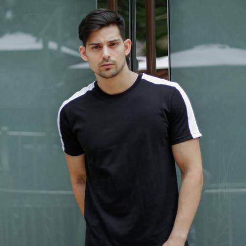 Jual kaos STRIPES PUTIH Baju distro polos pria shoulder stripe list