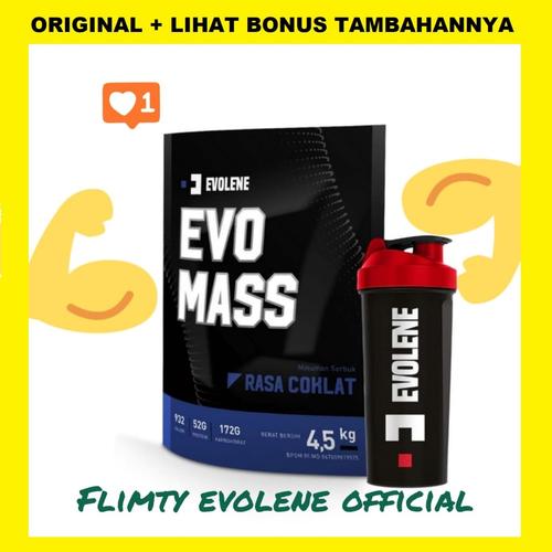Foto Produk Evo Mass 4.5 kg 4.500g 10 lb lbs BPOM HALAL MUI EVOMASS EVOLENE dari Evolene Flimty Official