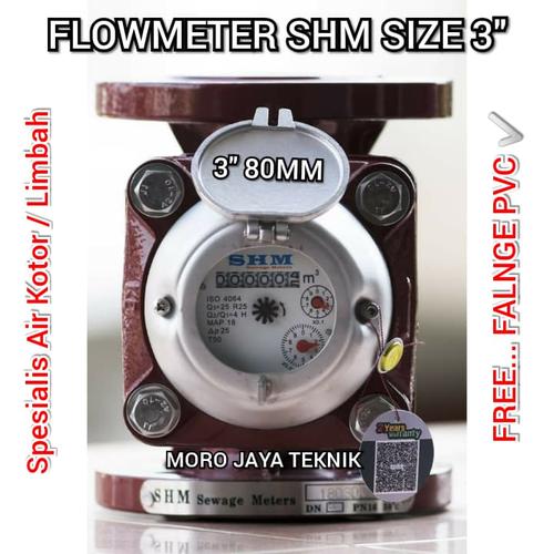 Jual SHM 3 inch Flow meter Air Kotor / Flowmeter Air Limbah SHM Size ...