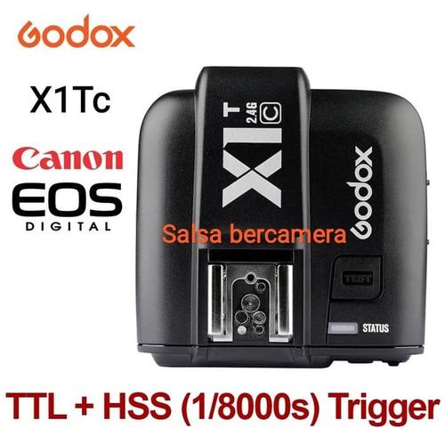 Foto Produk Trigger Godox X1Tc TTL For Canon / Godox X1T TTL For Canon Transmitter - Hitam dari salsa bercamera