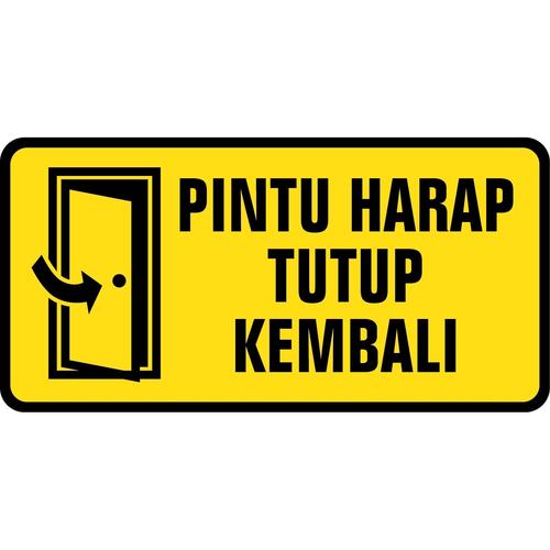 Jual RAMBU PINTU HARAP TUTUP KEMBALI - 20X40CM - SIGNAGE PINTU - Kota