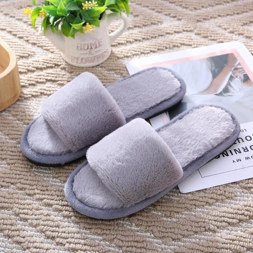 Foto Produk sandal rumah bulu nyaman - Abuabu 35-36 dari Nanindo